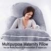 New Detachable Maternity Pillow U Shaped Crystal Velvet Sleeping Waist Pillow Full Body Pillow