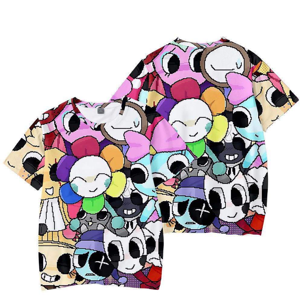 Adult cartoon trendy printed personalized casual T-shirt men
