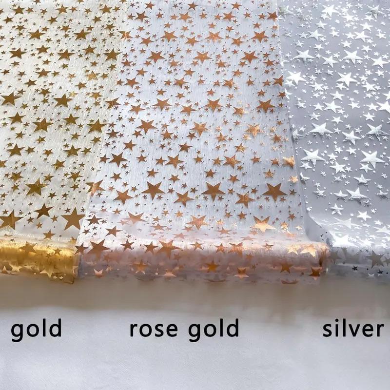 Glitter Bling Star Table Runner - 28CM×280CM Thin Metallic Mesh, Great for Wedding, Holiday, Christmas & Party Decor
