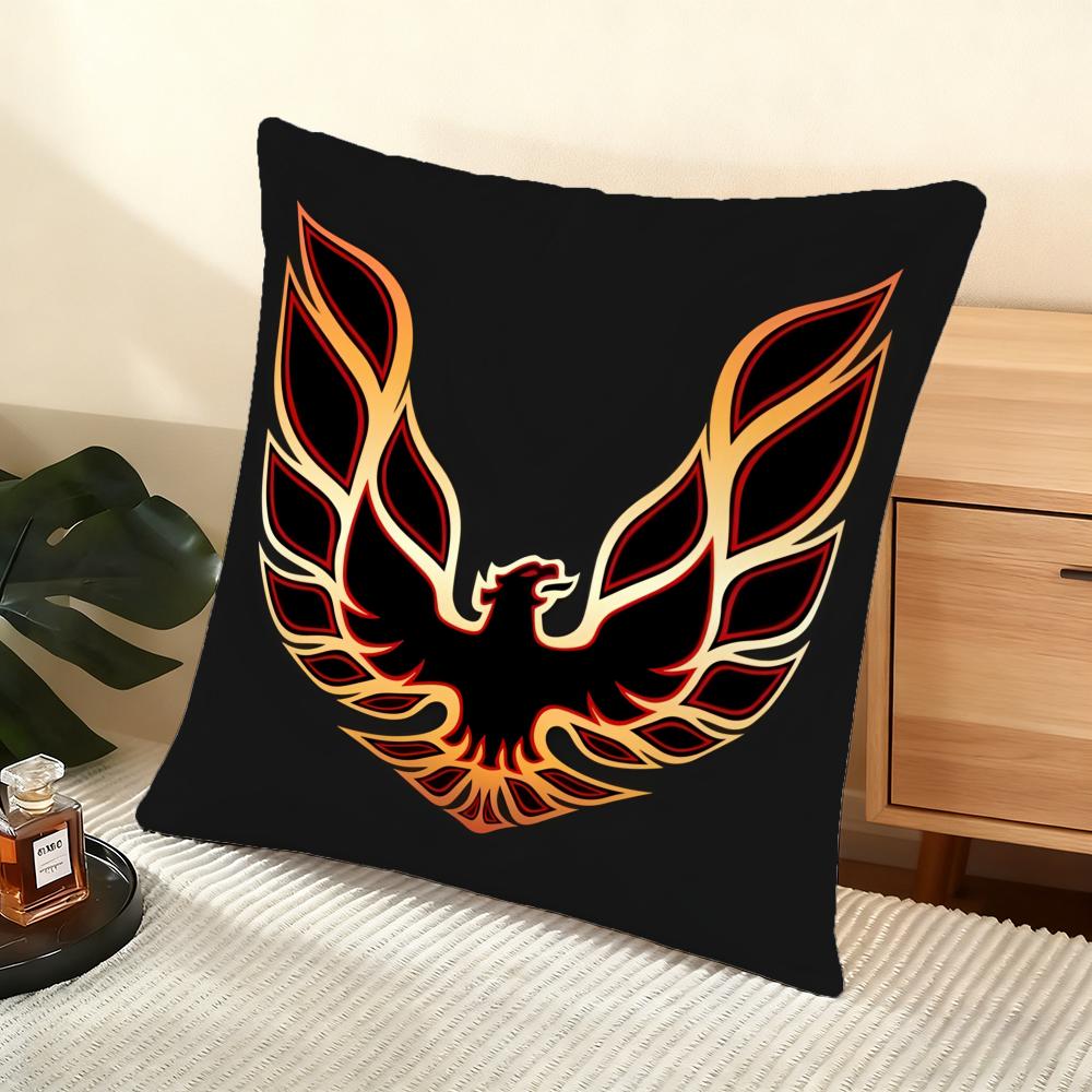 Golden P-Pontiac Cushion Cover Soft Short Plush Pillow Cover Smooth Cozy Texture Aesthetic Cushion Case Home Decor