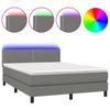 Vidaxl Continental Bed With Mattress, Dark Grey Fabric, 140X200Cm
