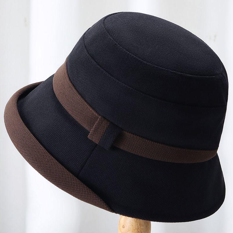 Fisherman's Hat Women's Simple and Versatile Hat Outdoor Travel Sun Shading Solid Color Fashionable Big Head Circumference Basin Hat