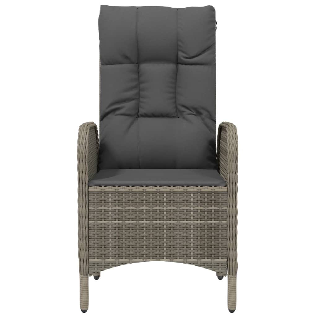 Garden Chairs 2 Pcs Grey Poly Rattan