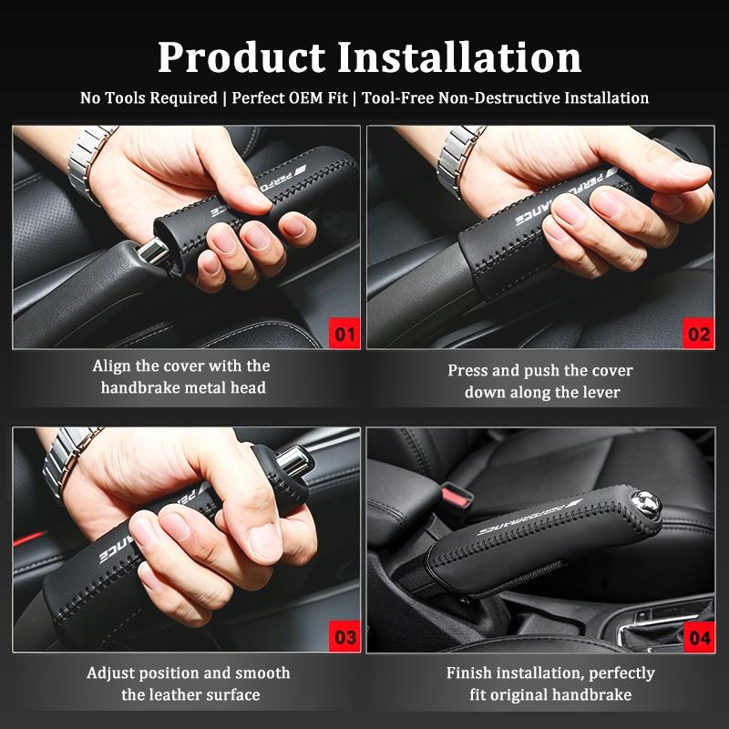 Car Handbrake Leather Hand-sewn Brake Lever Gear Shift Lever Cover For BMW Performance E46 E90 G11 F10 F30 G08 X6 5 Series