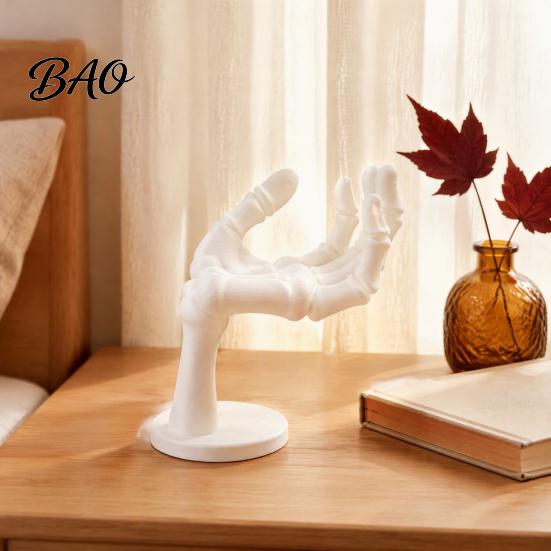 Creepy Room Decor Skeleton Hand Jewelry Stand, Gothic Style Ring And Necklace 3D Printed Stand Holder, Plastic Display Organizer for Living Holder