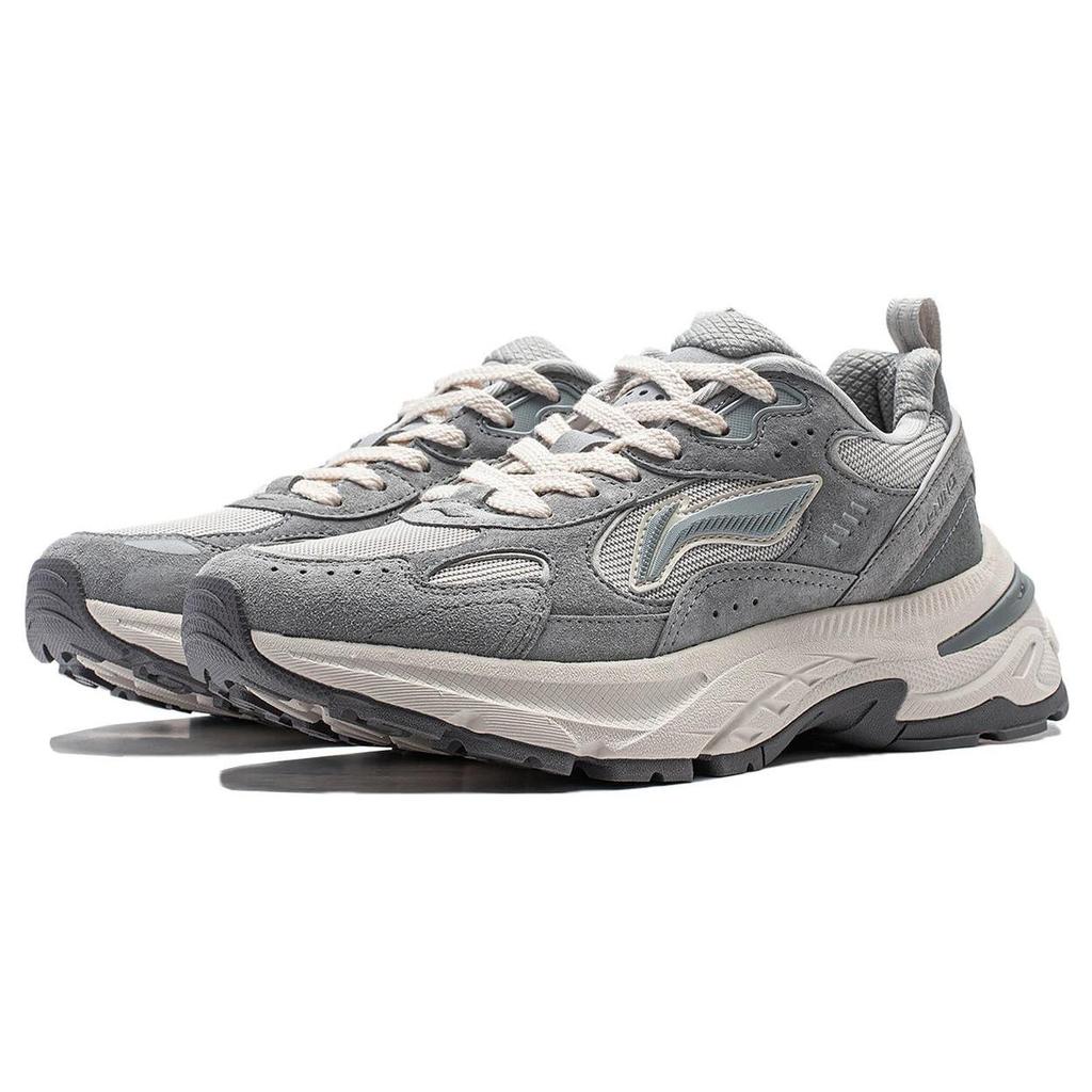 Li Ning Beicheng Cushioning Slip Resistant Abrasion Resistant Support Low Top Casual Shoes Women's Gray AGCT426-2