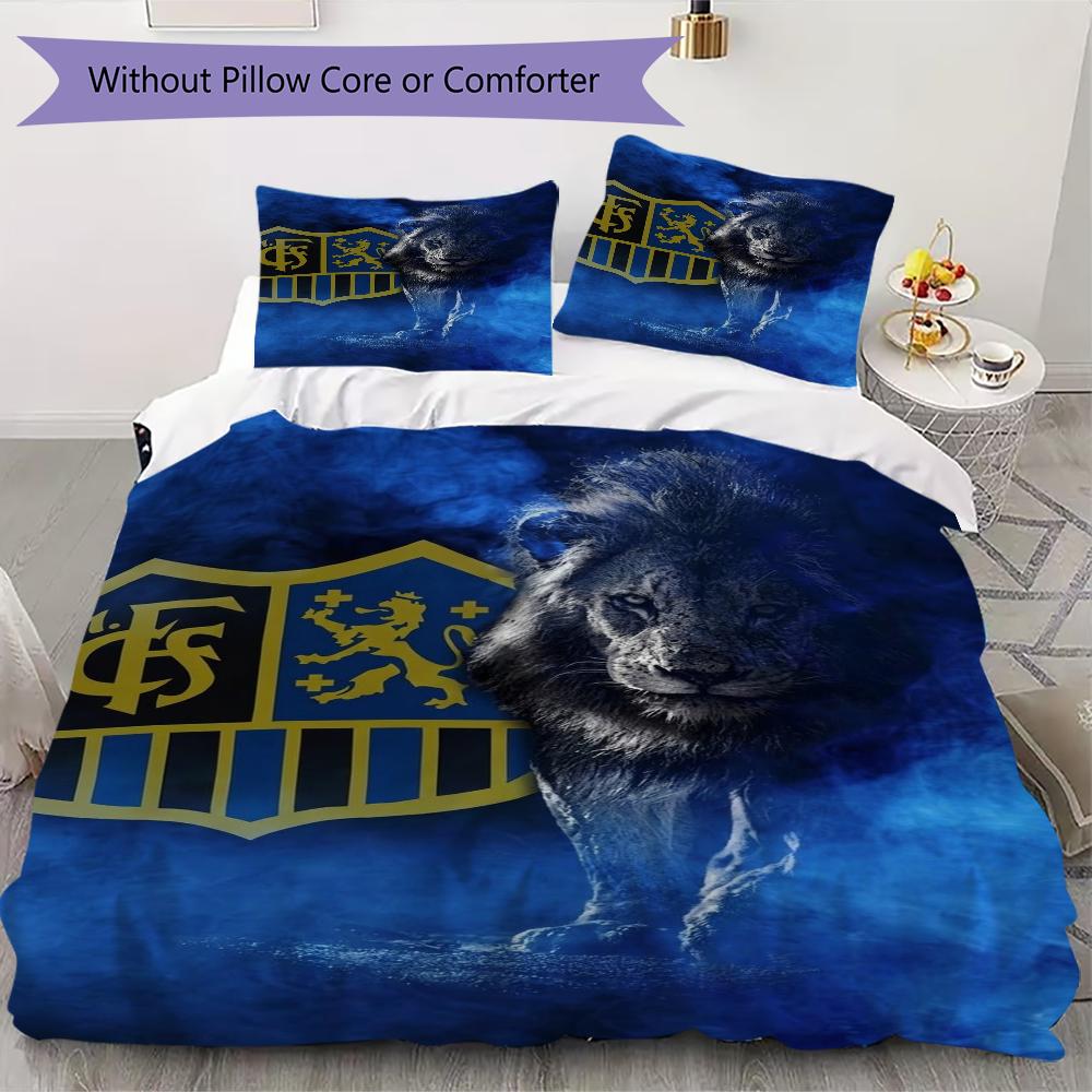 1 FC Saarbrücken Pattern Bedding Uilt Set Uilt Cover Pillowcase Home Decoration Birthday Gift (1 * Duvet Cover + 2 * Pillowcase Without Core)