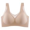 Summer new vest jelly soft support pull gather solid cup underwear mesh high elastic lace large size bra