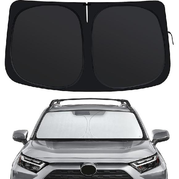 Windshield Sun Shade Compatible With Hyundai Sonata -2025, Front Window Shades Fit For Sonata, Foldable Car Sun Shield With Steering Wheel Sunshade