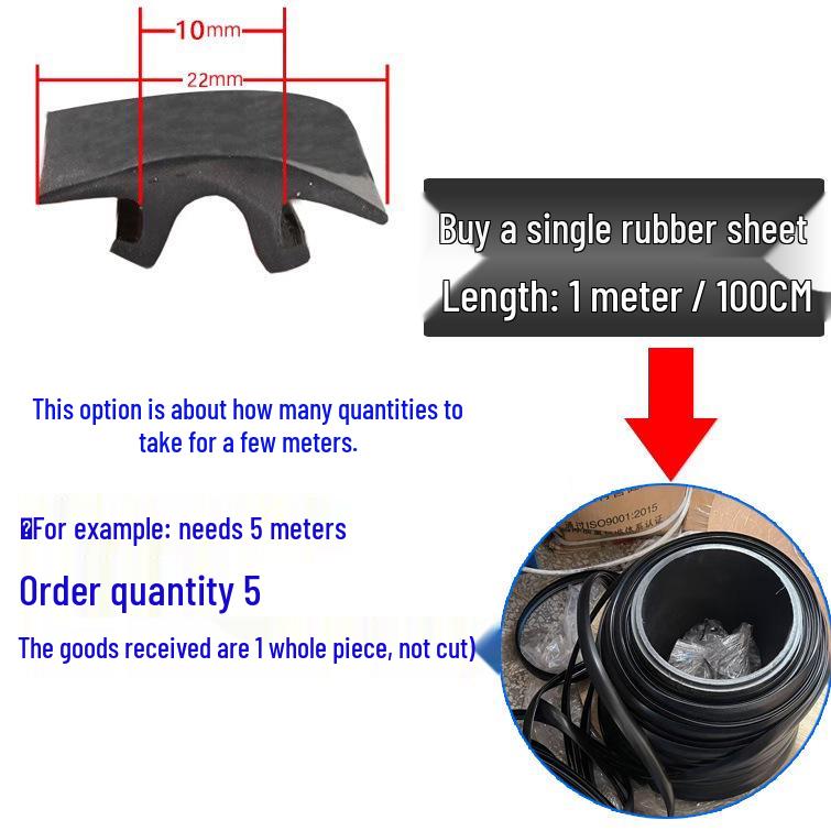 

Rubber Strip for Sealing Groove Positions on Shark and Crocodile Crossbars No punching required