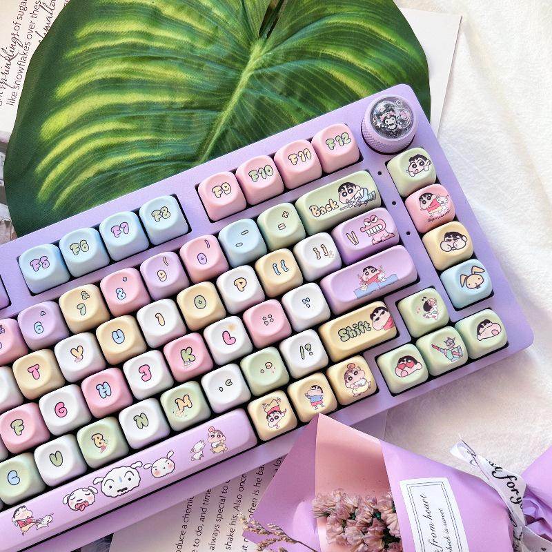 Crayon Shin-chan Cute Pink Custom PBT Keycap for Mechanical Keyboards