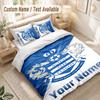Custom Name Bedding Set 3 PiecesQueens Park Rangers FC Print Duvet Cover + 2 Pillowcases Soft Bed Decor