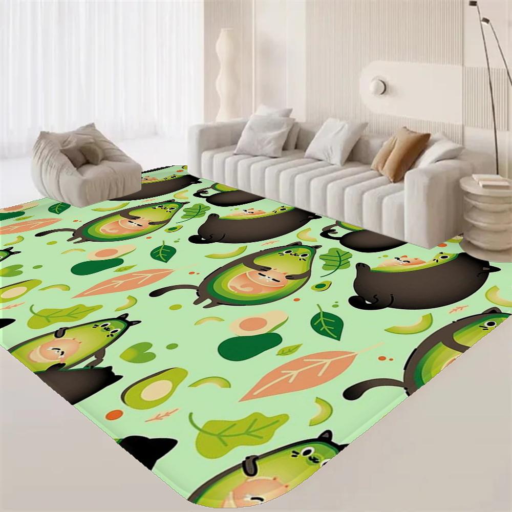 Avocado Room Mats Retro Multiple Choice Living Room Kitchen Rug Non-Slip Welcome Rug