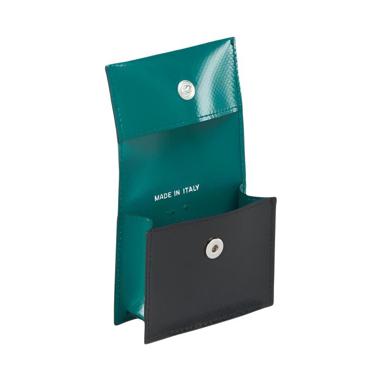 Marni Letter Logo Spring Hook Polyester Wallet Protection Case Headphone Bag Men Accessories Green Black AUMI0002A0P3572ZO445