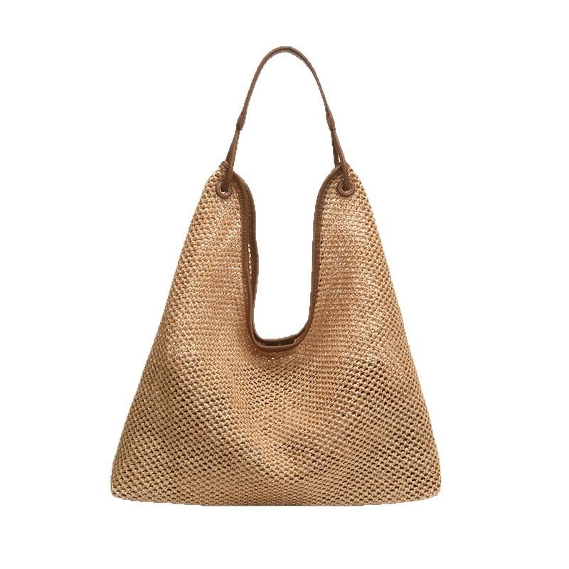 Large Capacity Handbag New Fashion Versatile Shoulder Bag Vacation Underarm Bag Woven Tote Bag
