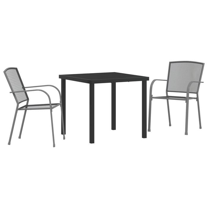 VidaXL Set de salle à manger de jardin en anthracite 3379282