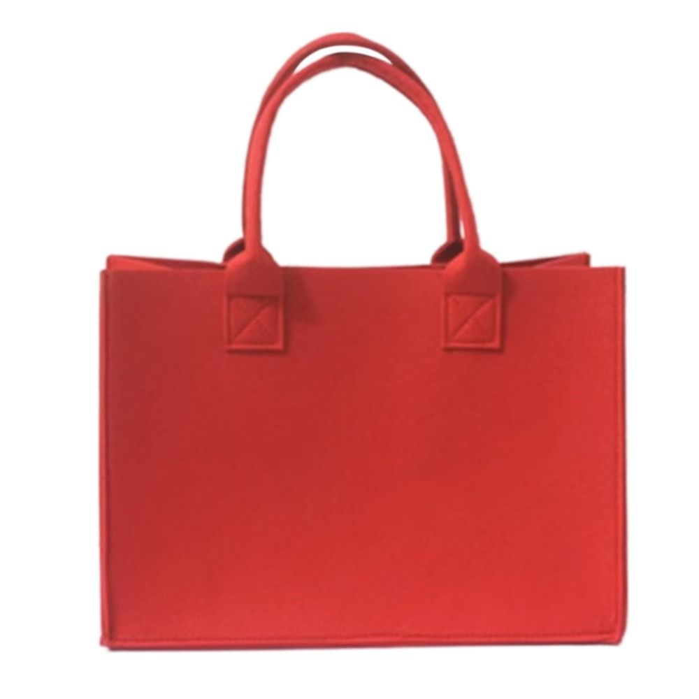 Large Capacity Felt Shoulder Bag Messenger Bag Fashion Solid Color Handbag Simple Tote Bag Shopping Bag for Woman Girls