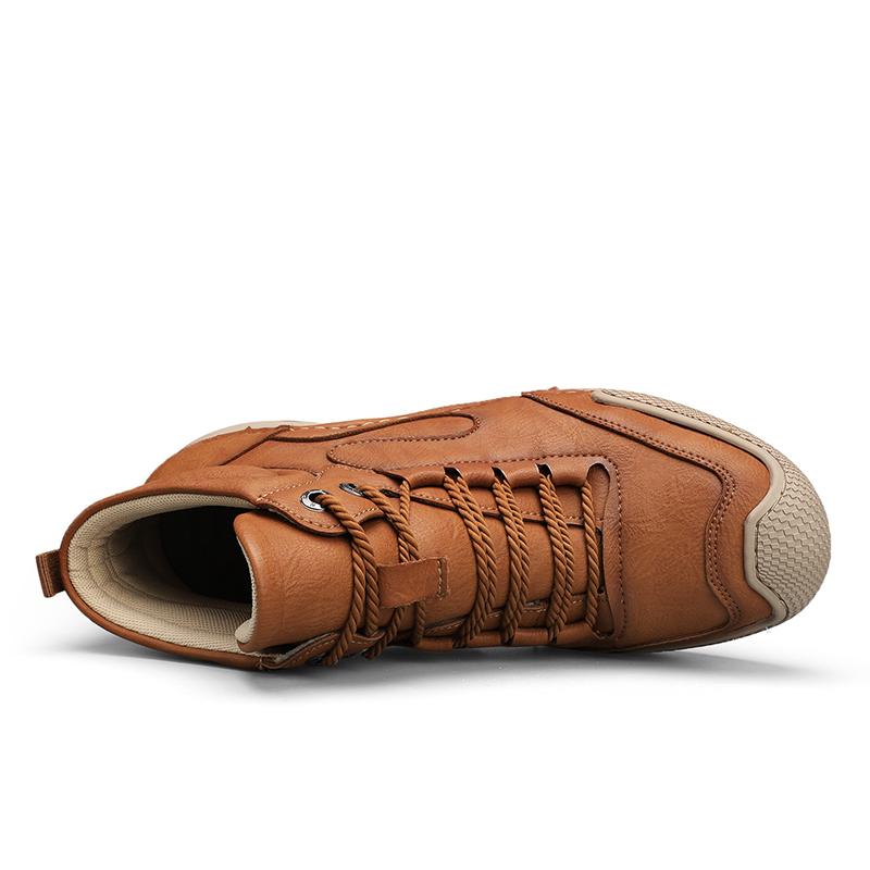 Retro Handgefertigte Herrenstiefel Spaltleder Winterstiefel mit Fell Übergröße 38-46 Knöchel-Schuhwerk für Herren Hombres Botas