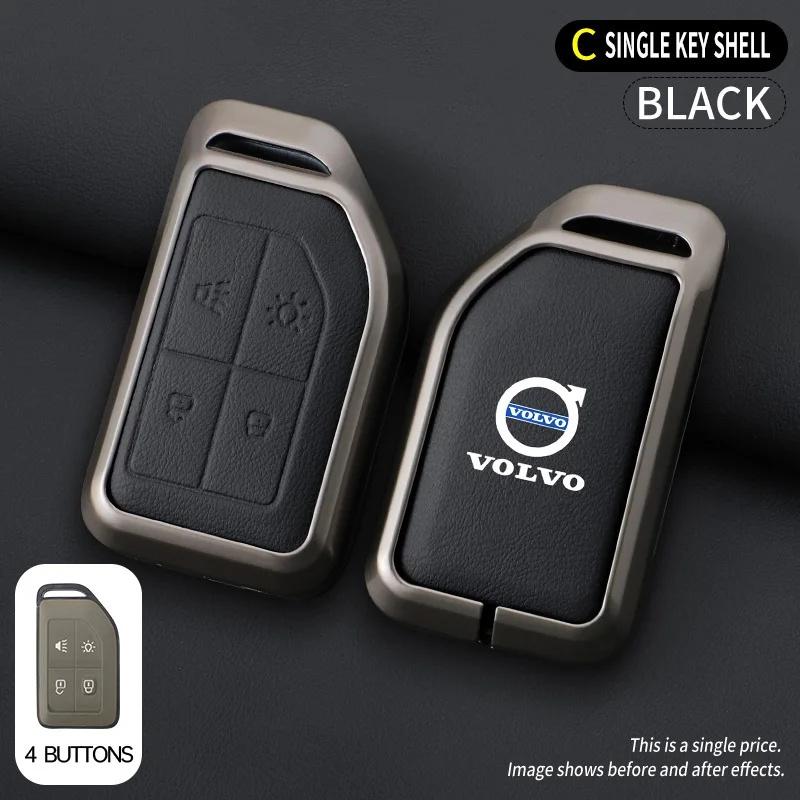 Car Key Fob Cover Zinc Alloy For Volvo XC40 XC60 XC90 S60 S90 V50 V70 V60 Full Protection Anti-Scratch Auto Key Case Accessories