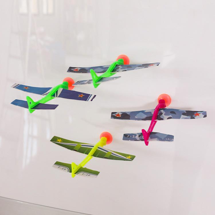 Launching Plastic Airplane Toy With Pull String Action For Parent Play Child