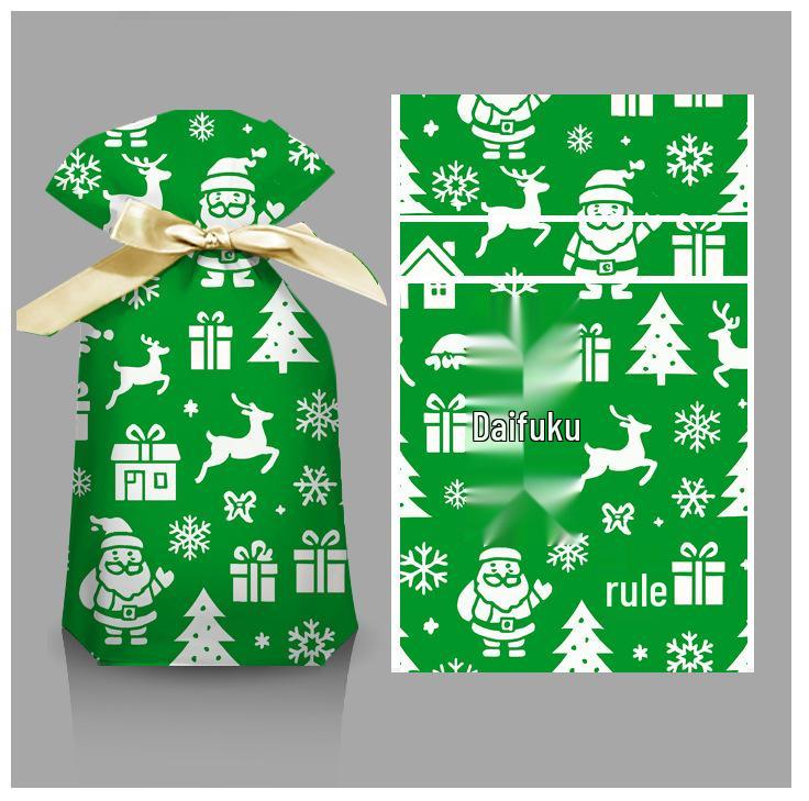 50pcs 2025 Christmas Candy and Cookie Gift Bags with Ribbon Drawstrings