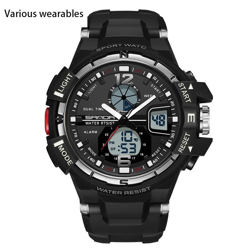 Couple Electronic Watch Multi-functional Outdoor Mountaineering Luminous Waterproof Men's and Women's Watch Alarm Clock Couple Watch
