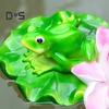 Schwimmende Froschstatue, Harz, Cartoon, entspannender Frosch, Ornament, Teich, schwimmende Froschfigur für Aquarium, Garten, Pool, Wasserspiel, Dekor