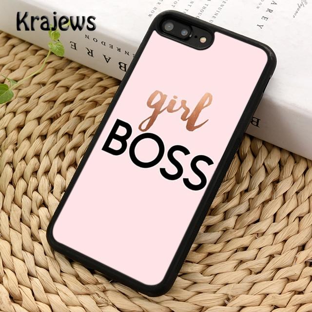 Krajews Pink Girl Boss Soft Phone Case Cover For iPhone 17 Air 16 15 14 plus 11 12 13 pro max coque Fundas