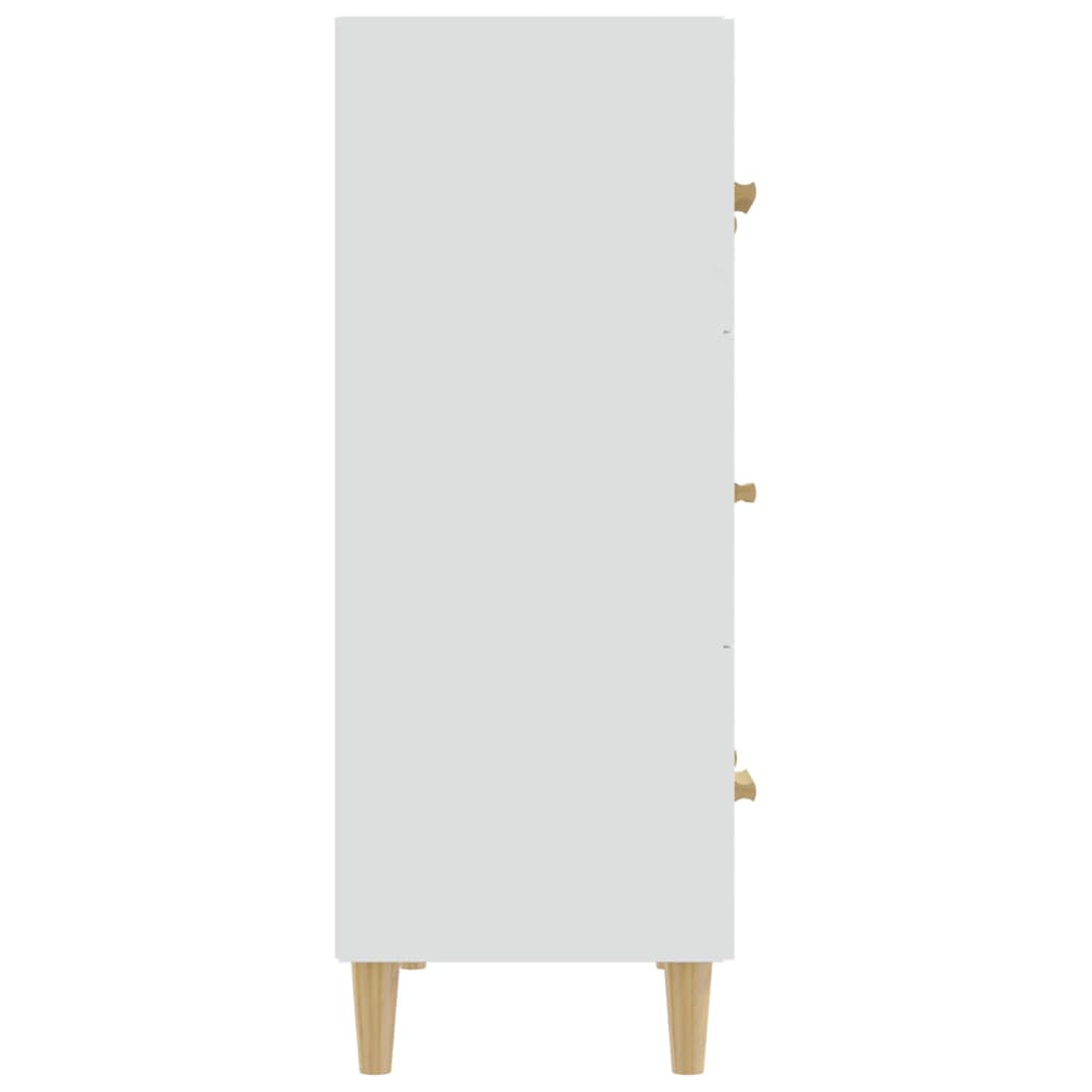 Vidaxl Komoda, Biała, 70X34X90 Cm, Materiał Drewnopochodny