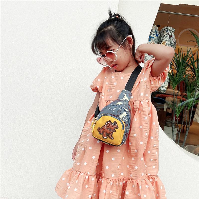 Adorável Bolsa de Ombro Mini Dinossauro Infantil Estilo Coreano Impermeável e Leve