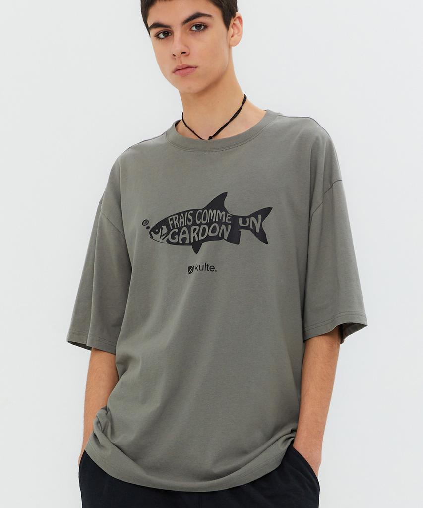 KULTE Fish T-Shirt L.Khaki