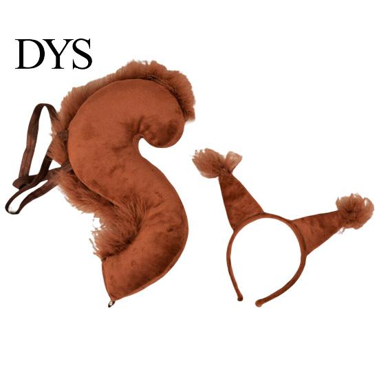 Halloween-Stirnband 1 Set Eichhörnchenschwanz Schönes Lustiges Kopfschmuck Langes Performance-Haarschmuck Requisiten Cross-Dressing-Reifen Kostüm Cosplay Kinder