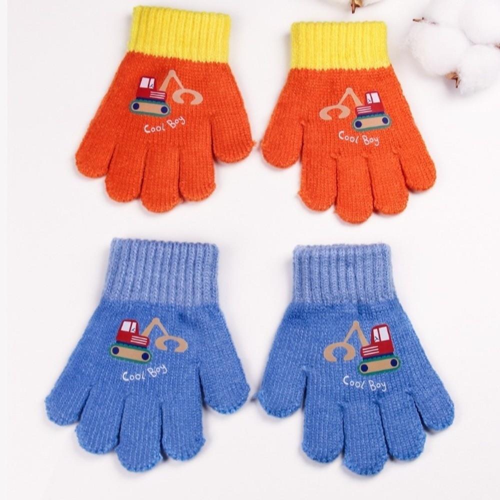 Cute Cartoon Knitted Gloves Windproof Kids Gloves Fashion Full Finger Mittens Winter