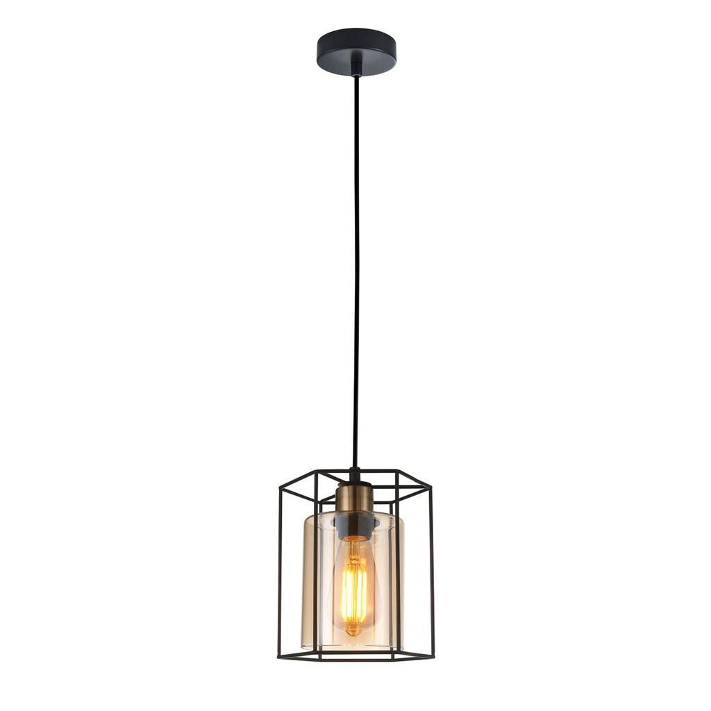 Hängeleuchte KALULA PND-78901-1-BK+AMB Italux