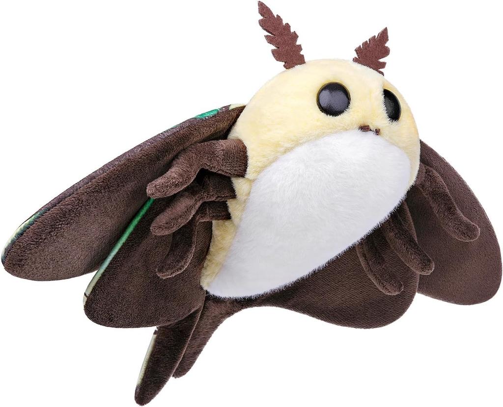 ZHONGXIN MADE Cute Green Moth Plush Toy, 11-inch Green Moth Plush Toy, Handmade Large Moth Insect Stuffed Animal Model Toy, Unique Kids Plush Toy