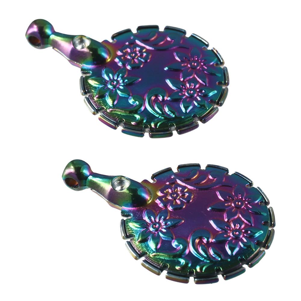 Metal Antique Metal Thread Cutter Round Shape Cutter Tools 4.5*3.1*0.4cm Round Shape Yarn Cutter Pendants, светло-серый