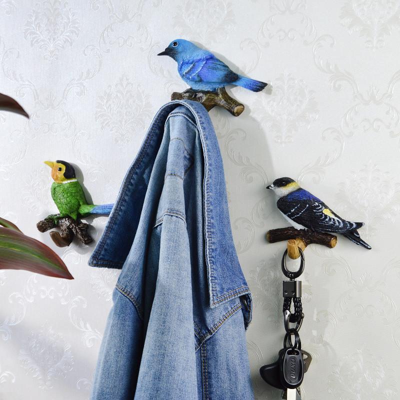 Bird Wall Hook Entryway Decor With Durable Resin Design Great For Organizing