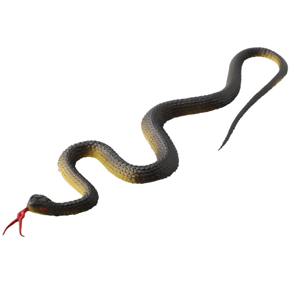 Gartendeko Gummi-Attrappe Schlange, Realistisch 45cm Scherzartikel mit Herausgestreckter Zunge, Vogelschreck, Tolles Stressabbau-Geschenk