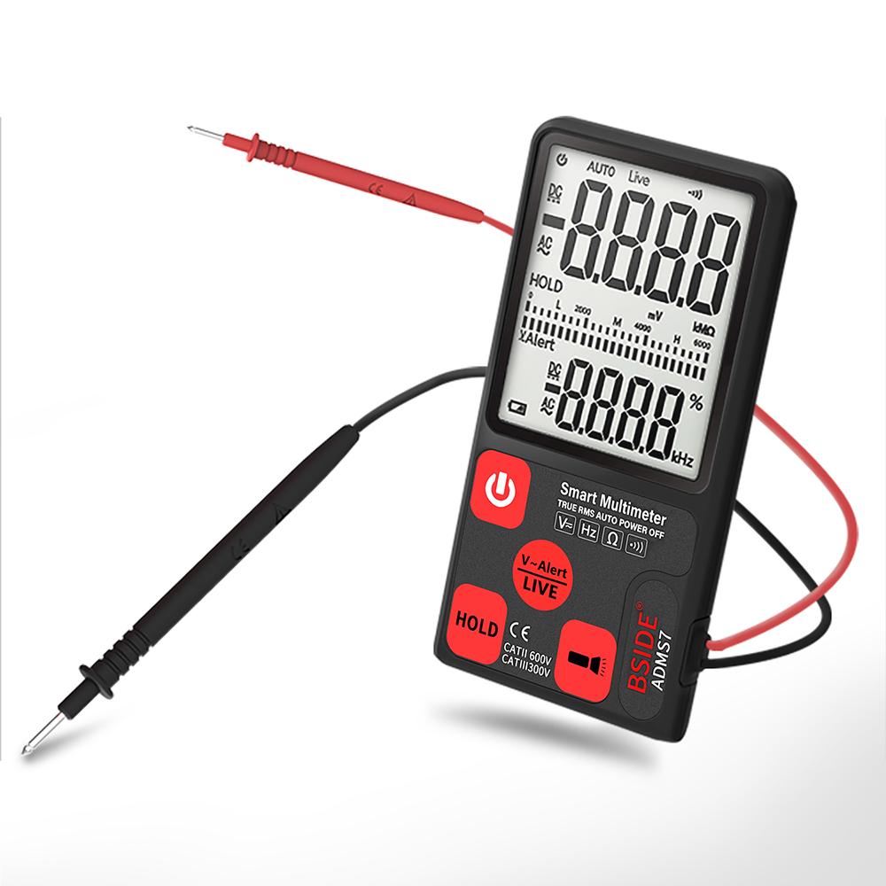 BSIDE ADMS7 Smart Multimeter True RMS Digital Multimeter Measuring AC DC Voltage Resistance Frequency with LCD Display