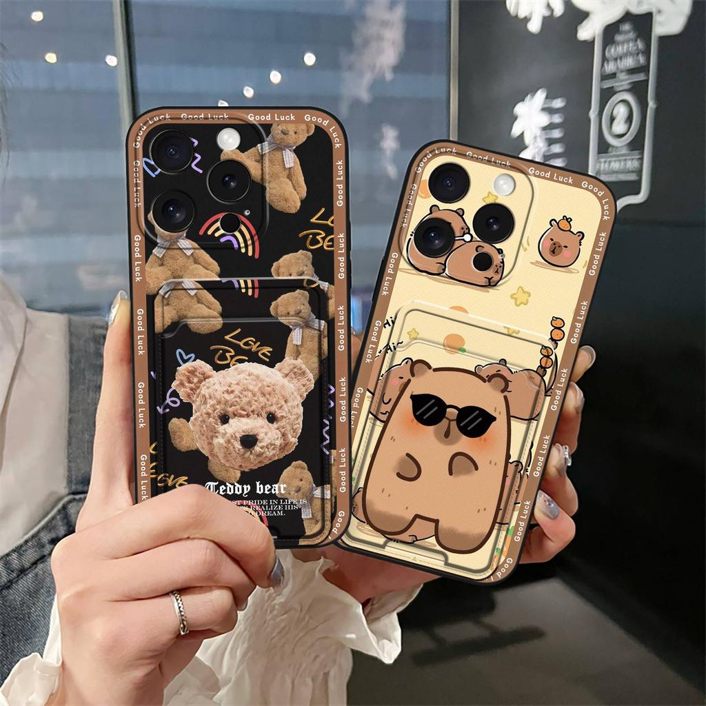 Dirt-resistant protective Phone Case For iphone15 Pro/ip15Pro Anti-knock Soft case Cute Card slot Shockproof Durable TPU
