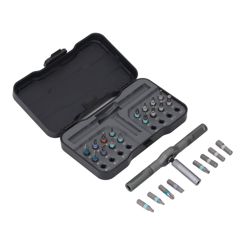 Ratchet Screwdriver Set 24 Bits Multi Functional Ratcheting Screwdriver Set for Repair Maintenance