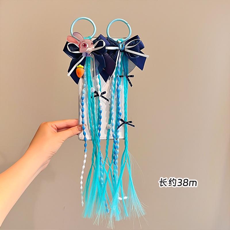 Child Rabbit Police Officer Wig Braid Baby Braid Dirty Boxing Twist Braid Colored Headband Hair Rope Sweet Cool