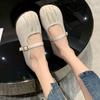 Retro Soft-soled Pleated Doudou Shoes Women's New Versatile, Lightweight and Non-slip Flat-soled Grandma Shoes Single Shoes Tide
