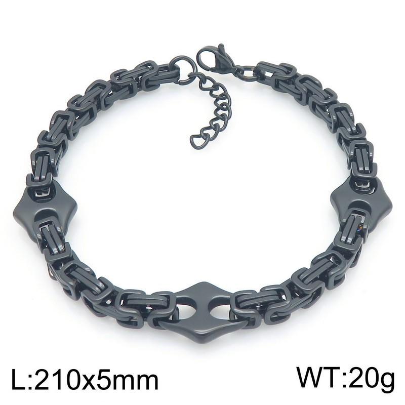 2026 Personalized Versatile Lip Chain Jewelry, Japanese and Korean Byzantine Emperor Chain Splicing Pig Nose Titanium Steel Trendy Men's Bracelet
