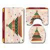 Christmas Bathroom Floor Mat Toilet Three-Piece Set