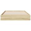 Bed Frame without Mattress Sonoma Oak Finish 75 x 190 cm Engineered Wood
