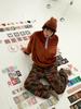 DOUBLE QUOTES Warhello Patchwork Pants (Brown)