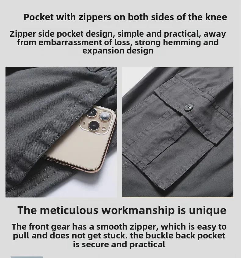 Letní pánské bavlněné tříčtvrteční šortky - Volný střih pro středního věku a starší