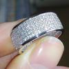 Anello di tendenza a cinque file di diamanti: Moda Universale per Uomini e Donne