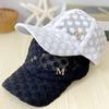 Sommer dünne Spitze Kappe Damen bestickte Blume Mesh atmungsaktive Baseballkappe koreanische Version trendige Sonnenschutz Schirmmütze